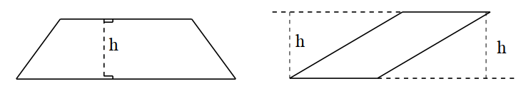 Propriétés du trapèze-Surface du trapèze - Calcul en ligne