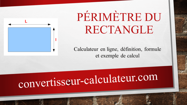 Calcul du périmètre du rectangle - en ligne