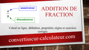 Addition de fraction en ligne