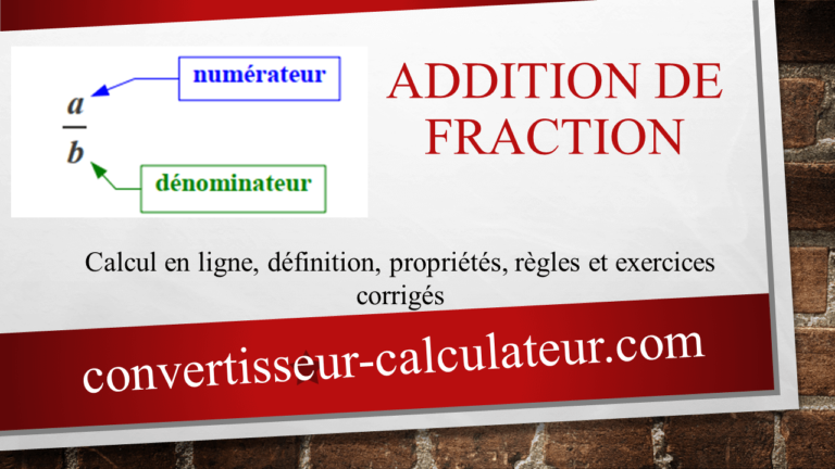 Addition de fraction en ligne