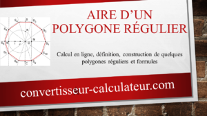 Calcul d’aire d’un polygone régulier en ligne