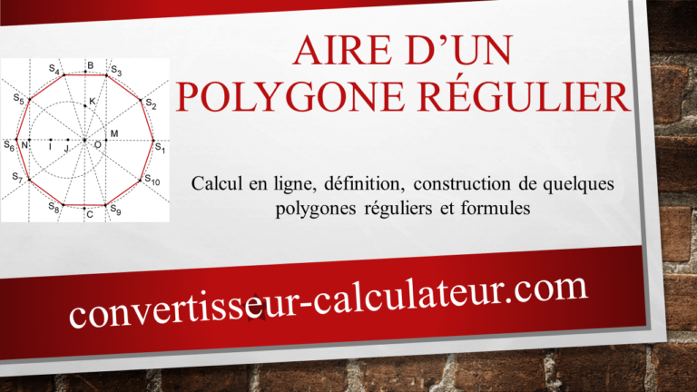 Calcul d’aire d’un polygone régulier en ligne