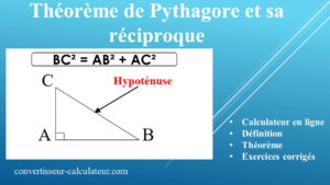 Calcul du théorème de Pythagore et sa réciproque en ligne