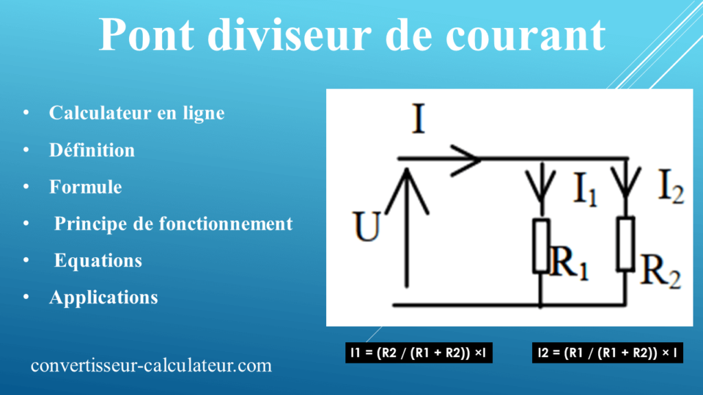 Calculateur du pont diviseur de courant en ligne