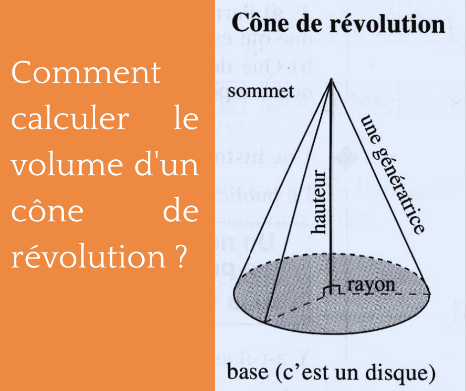 VOLUME D’UN CONE DE REVOLUTION