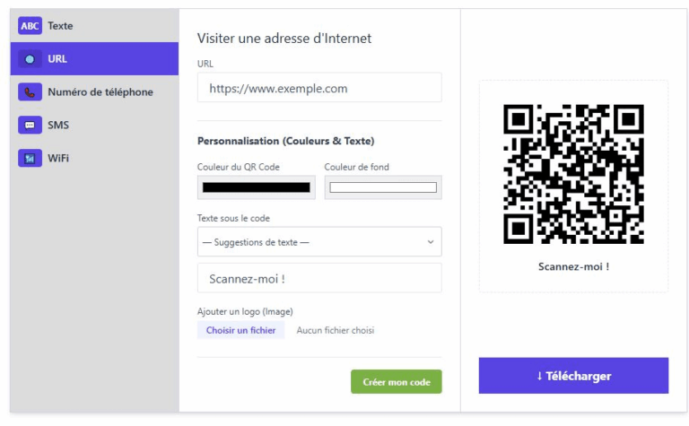 Générateur QR Code Gratuit : Créez vos codes personnalisés